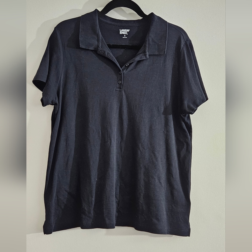 Black Polo - Lands End